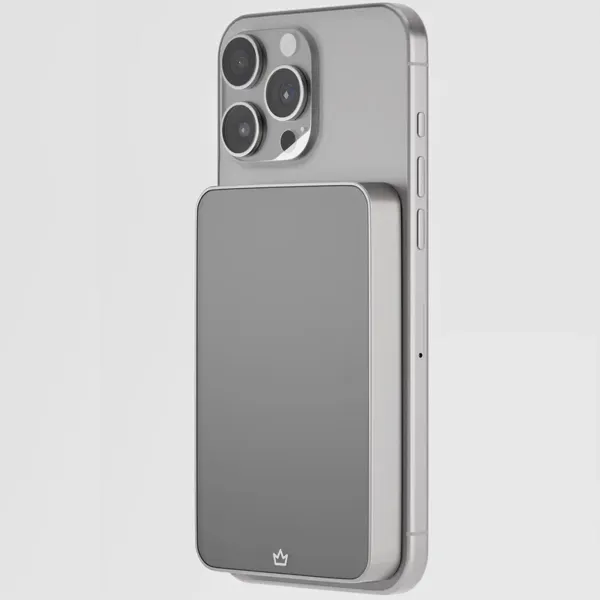 Внешний аккумулятор "vlp" Diamond Energy MagSafe, Qi2, 10000 mAh, натуральный титан