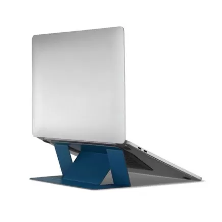 Подставка из веганской кожи на клейкой основе MOFT Adhesive Laptop Stand для MacBook, синий