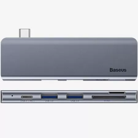 Хаб Baseus Harmonica 5 в 1 Adapter