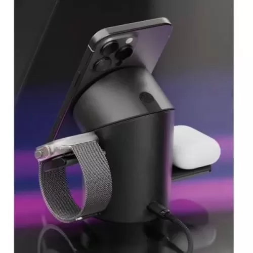 Беспроводное зарядное устройство "vlp" Tower Power 3in1, серый