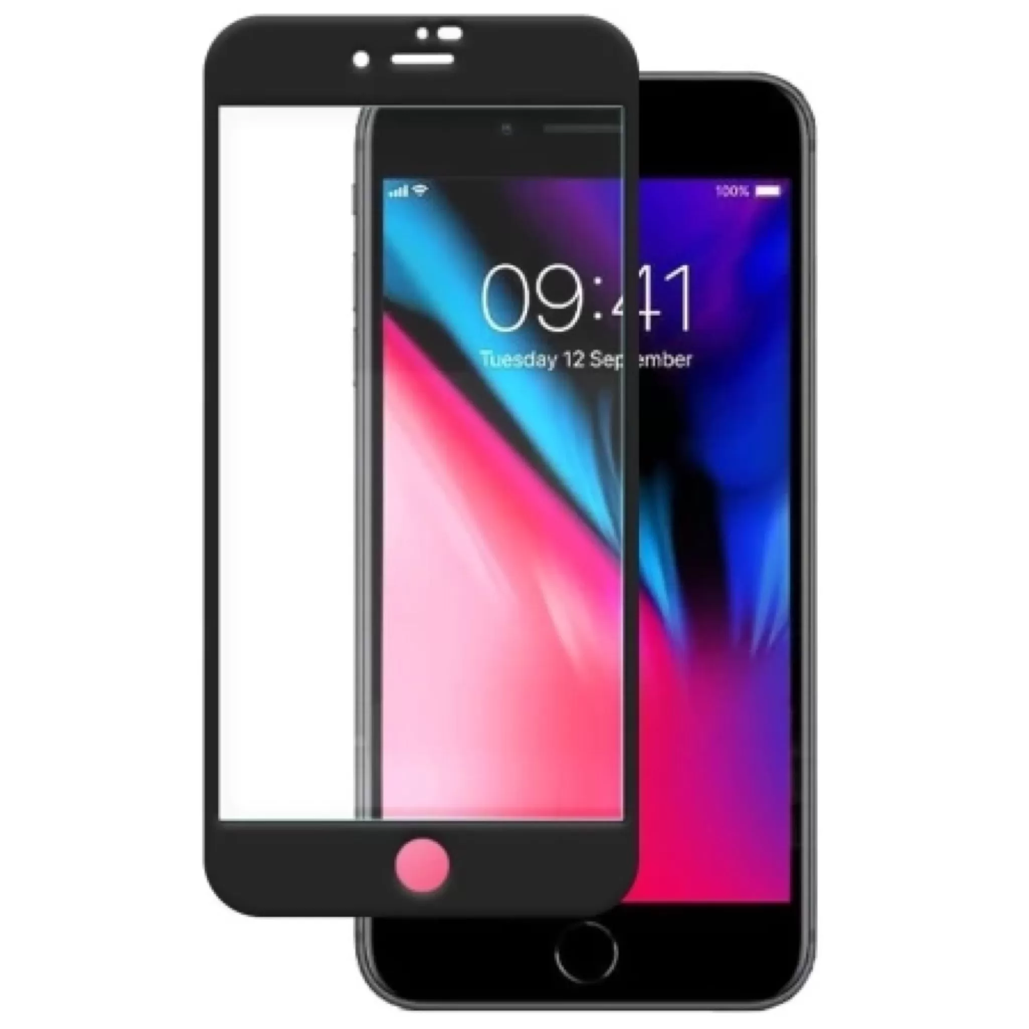 Защитное стекло Remax iPhone 7/8/SE (Черное)
