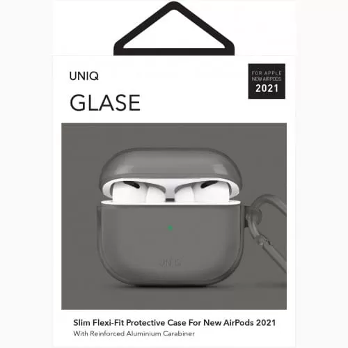 Чехол Uniq для AirPods 3 Glase TPU case, черный