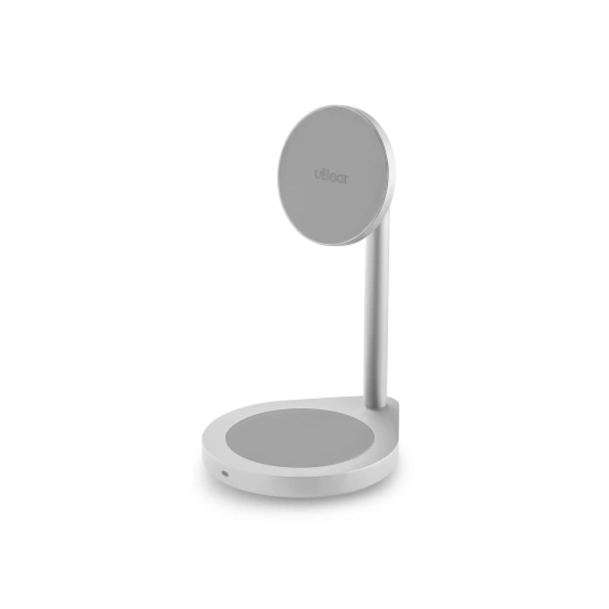 Беспроводное зарядное устройство uBear Stage 2-in-1, серебристый