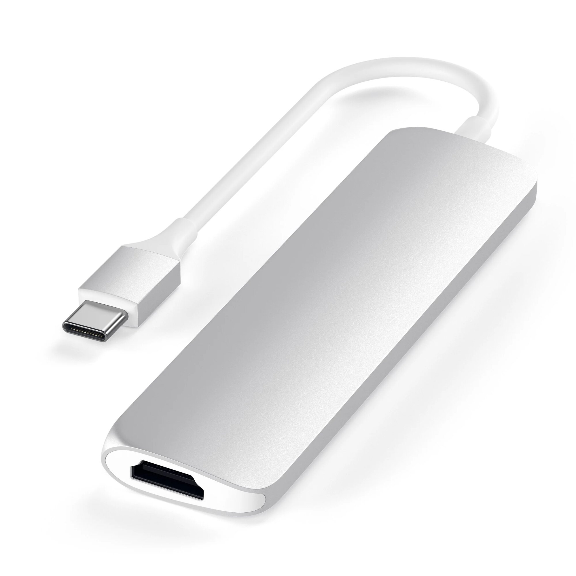 USB-C адаптер Satechi Type-C Slim Multiport Adapter V2, серебристый