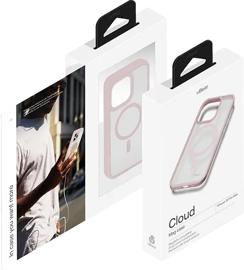 Чехол защитный uBear Cloud Mag Case, iPhone 15 Pro Max MagSafe, розовый