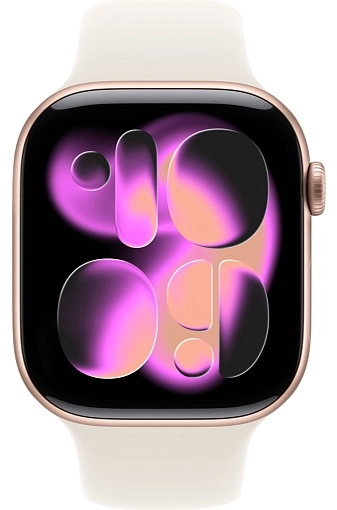 Apple Watch Series 11 46 мм, розовое золото, ремешок цвета «сияющая звезда», размер M/L