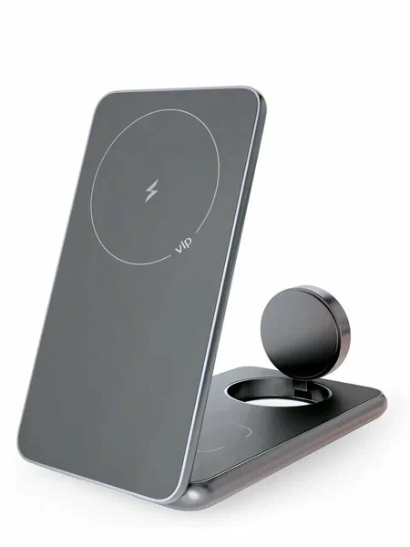 Беспроводное зарядное устройство ''vlp'' Alum Power Pro для Apple, натуральный титан