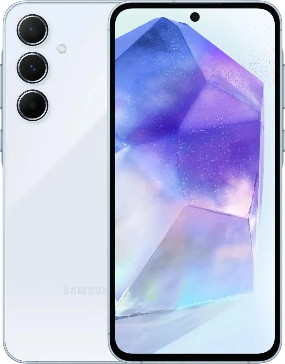 Смартфон Samsung Galaxy A55 12/256 ГБ, голубой (Awesome Ice Blue)