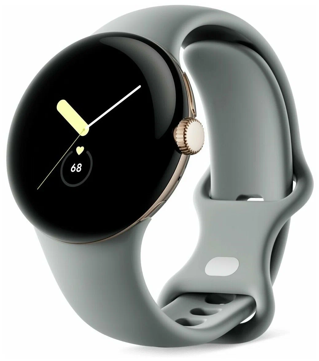 Умные часы Google Pixel Watch 41 мм, Wi-Fi + LTE, золотистый корпус, ремешок серого цвета