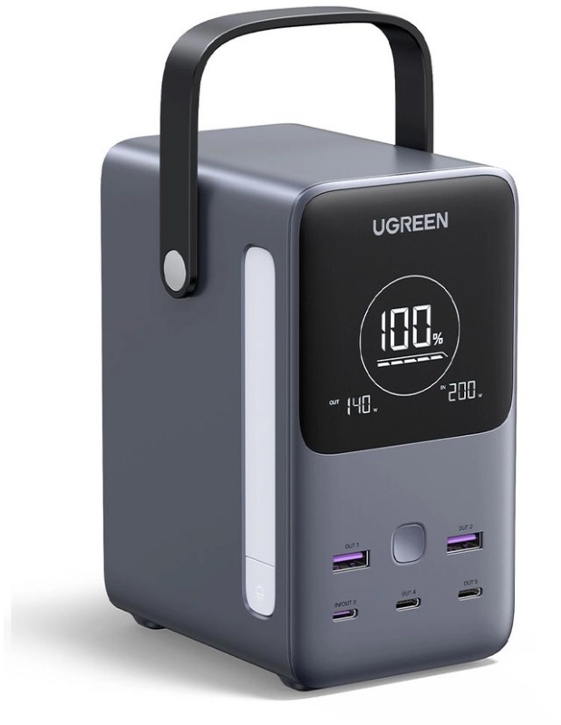 Внешний аккумулятор UGREEN 48000mAh 300W Fast Charging Power Bank, серый