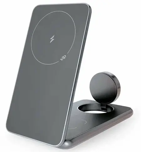 Беспроводное зарядное устройство ''vlp'' Alum Power Pro для Apple, натуральный титан