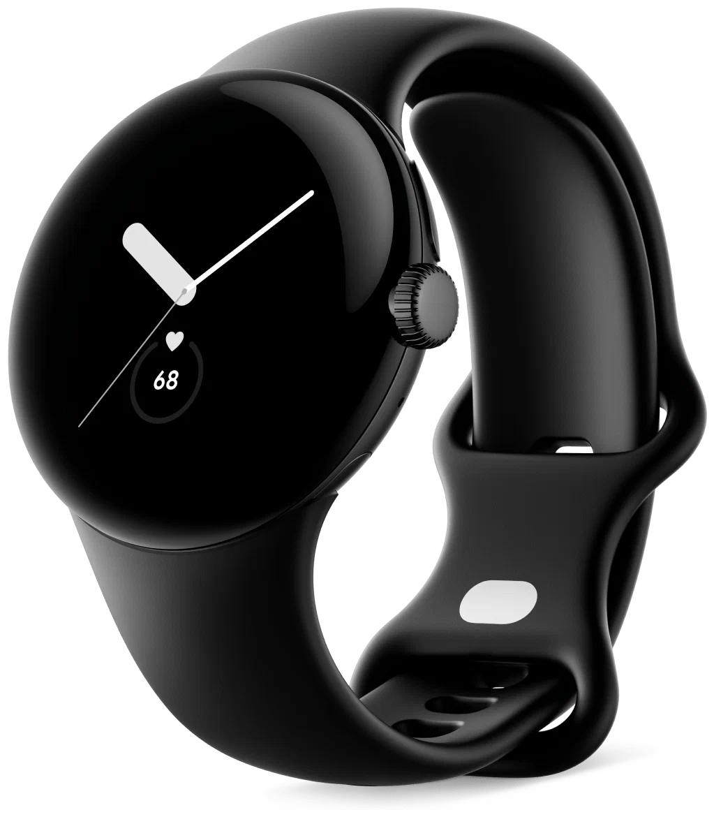 Умные часы Google Pixel Watch 41 мм, Wi-Fi + LTE, черный матовый корпус, ремешок цвета «обсидиан»