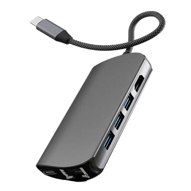 Адаптер "vlp" Infinity UCB-C Hub 8 в 1, графитовый