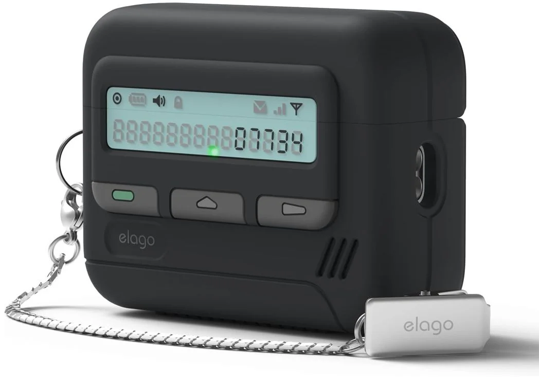 Чехол Elago для AirPods Pro 3 Unique Pager Hang case, черный