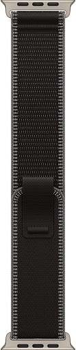 Apple Watch Ultra 3 49 мм, корпус из натурального титана, ремешок Trail черного цвета, размер M/L