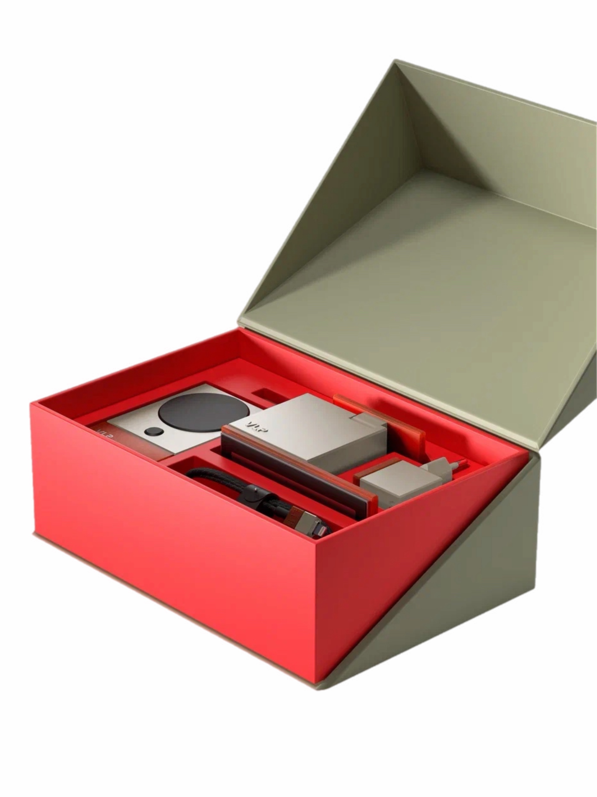 Комплект беспроводное зарядное устройство "vlp" NEO, янтарно-серый