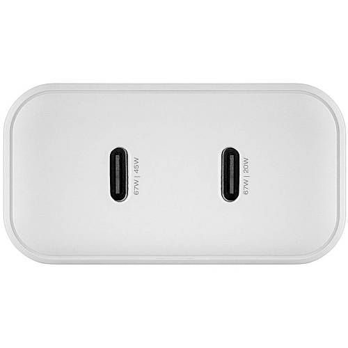 Сетевое зарядное устройство Motion 67W (2 ports USB-C) Wall charger, белый