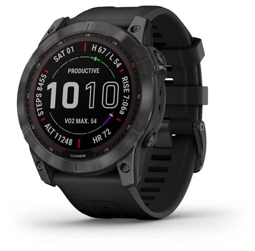 Умные часы Garmin Fenix 7X Sapphire Solar, титановый серый (010-02541-11)