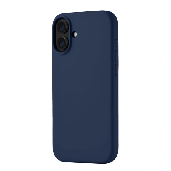 Чехол защитный uBear Touch Mag Case, iPhone 16 Plus, MagSafe, темно-синий