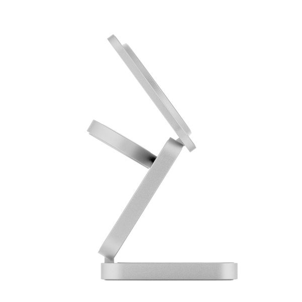 Беспроводное зарядное устройство uBear Balance 3 в 1 MagSafe 25 Вт, серебристый
