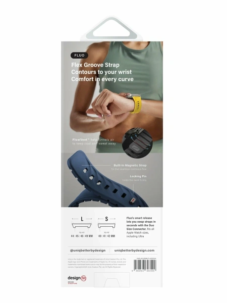 Ремешок Uniq FLUO Silicone Rubber для Apple Watch 40/49mm, силикон, песочный