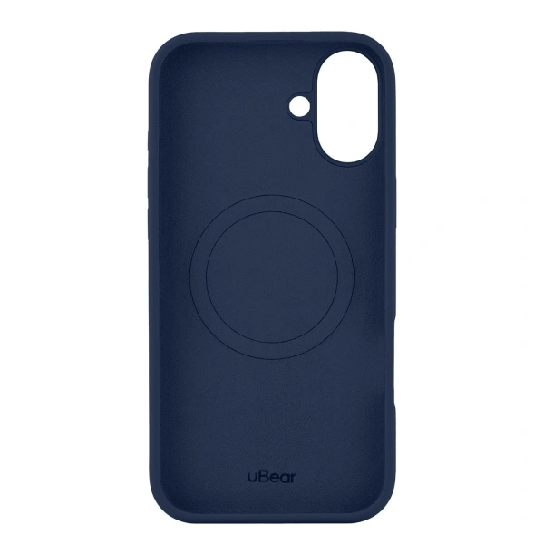 Чехол защитный uBear Touch Mag Case, iPhone 16 Plus, MagSafe, темно-синий